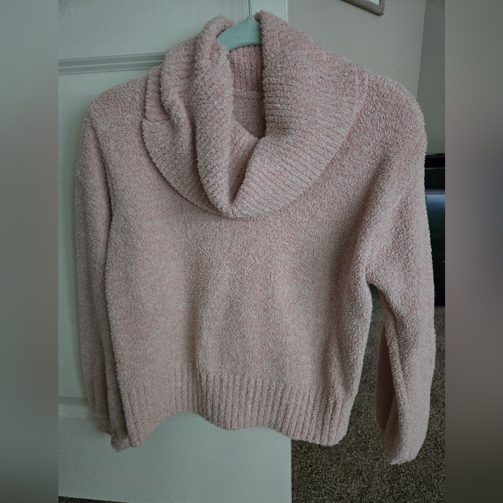 NWOT JESSICA SIMPSON Cozy Cowl Neck Pink Sweater Size XS